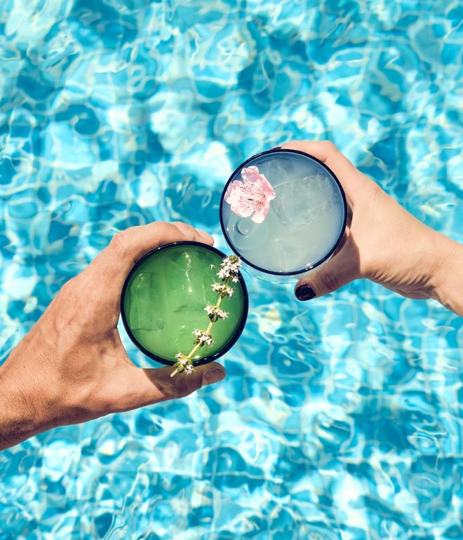 cocktails over the pool Algarve Portugal