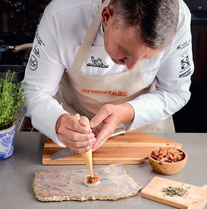 Chef preparing Algarve Portugal