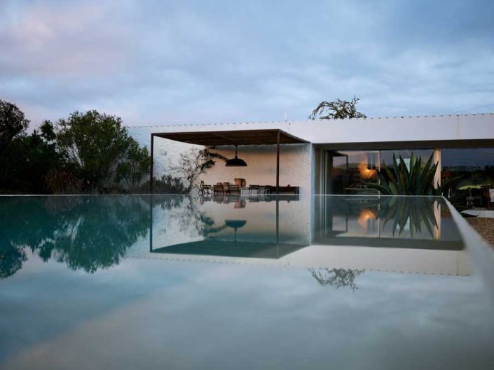 Outside of house with swimming pool Algarve Portugal