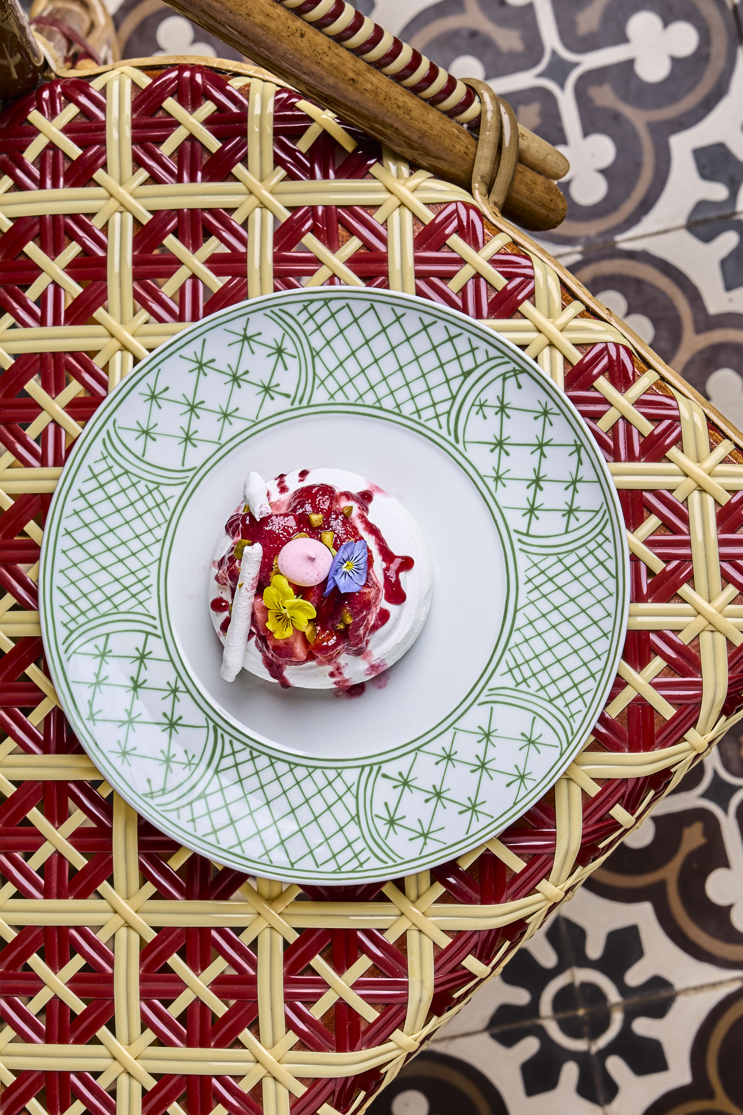 Dessert on colourful Plate, Vermelho, Portugal