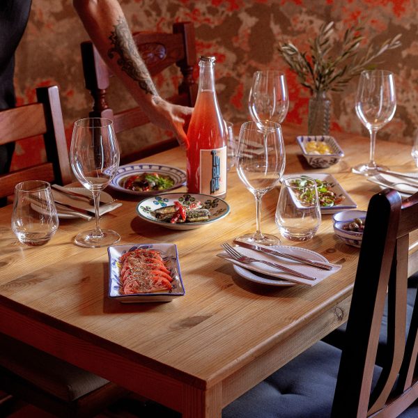 tapas on table in a bar setting