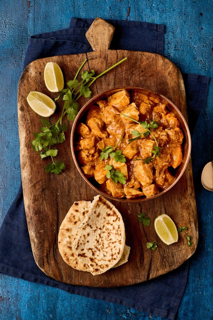 curry and naan bread